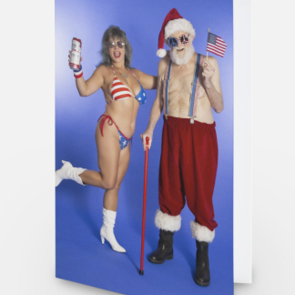 Santa Greeting Card for the month of July featuring Tiny D